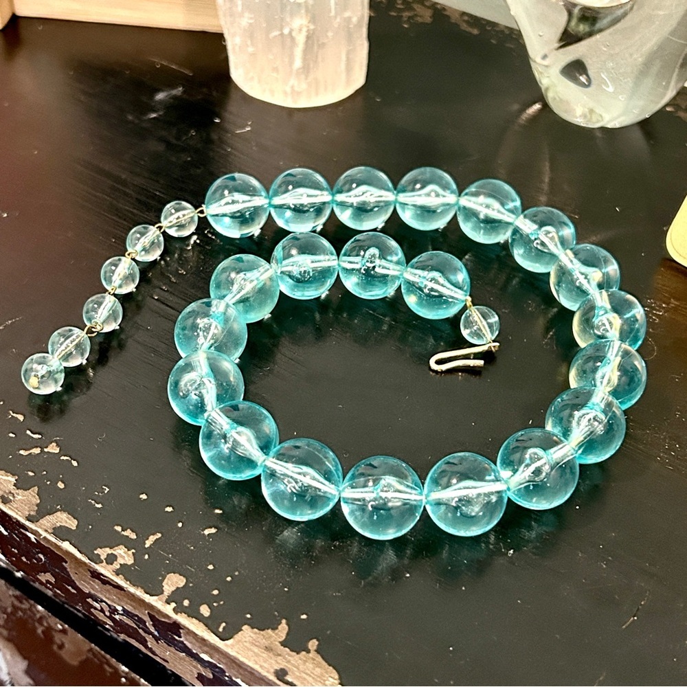 Vintage 🌸 Baby Blue Bubble Choker Necklace